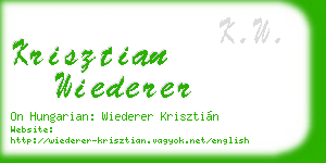 krisztian wiederer business card